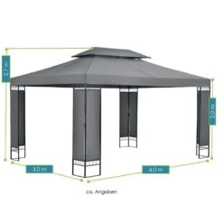 Paviljoen / Partytent - 3 X 4 Meter - Antraciet -Buitentuinwinkel 1200x1200 3297