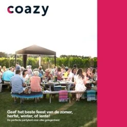 Coazy Waterdichte Partytent 3x3 Meter Opvouwbaar - Paviljoen - Easy Up - Pop-up Tent Met Haringen, Touw En Anti Slip Poten - Waterdicht - Partytenten Weerbestendig -Buitentuinwinkel 1200x1200 3315