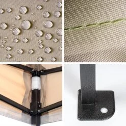 LifeGoods Partytent - 3x3 M - Easy Up - Opvouwbaar - Waterdicht - Draagtas Met Wieltjes - Beige -Buitentuinwinkel 1200x1200 3325