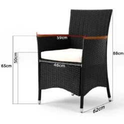 Deuba Polyrattan Tuinset Verona - 6 Stoelen + 1 Tafel Zwart -Buitentuinwinkel 1200x1200 3353
