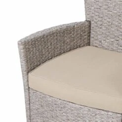 Casaria Polyrattan Tuinset - 4 Stoelen & Tafel 90x90 Cm - Beige Grijs -Buitentuinwinkel 1200x1200 3382