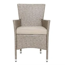 Casaria Polyrattan Tuinset - 4 Stoelen & Tafel 90x90 Cm - Beige Grijs -Buitentuinwinkel 1200x1200 3383