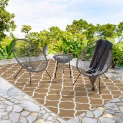 LifeGoods Acapulco Bistroset - 3-Delig - Tuinset Met Bijzettafel - Grijs -Buitentuinwinkel 1200x1200 3398