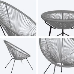 LifeGoods Acapulco Bistroset - 3-Delig - Tuinset Met Bijzettafel - Grijs -Buitentuinwinkel 1200x1200 3400