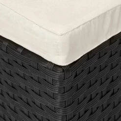 Casaria Polyrattan Zonne-Eiland Ø185cm – Incl. Kussens - Zwart Crème -Buitentuinwinkel 1200x1200 3406
