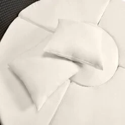 Casaria Polyrattan Zonne-Eiland Ø185cm – Incl. Kussens - Zwart Crème -Buitentuinwinkel 1200x1200 3412