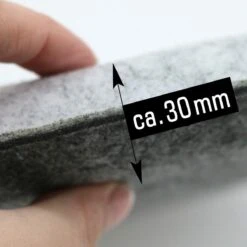 30mm Vilten Zitkussen Rond - Ø 35cm Stoelkussen Stoelpad Zacht 2-kleurig Grijs -Buitentuinwinkel 1200x1200 3463