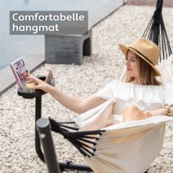 Vita5 Hangmat Met Standaard – 2 Persoons – Incl. Bekerhouder – 205kg Draaggewicht – Beige/Wit 25 Vita5 Hangmat Met Standaard – 2 Persoons – Incl. Bekerhouder – 205kg Draaggewicht – Beige/Wit -Buitentuinwinkel 1200x1200 3508