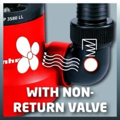 Einhell Dompelpomp GC-SP 3580 LL (350 W - 8000 L/h - 1 Mm Restwater - Traploos Instelbare Vlotterschakelaar - GeÃ¯ntegreerd Terugslagventiel - Draaghandvat - Kabelopwikkeling - Mechanische Afdichting) -Buitentuinwinkel 1200x1200 360