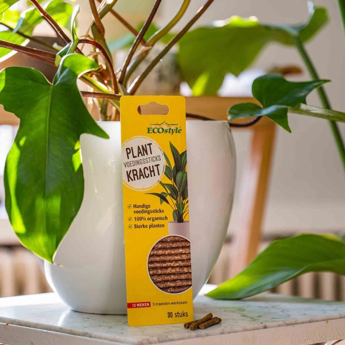ECOstyle PlantKracht Voedingssticks - Sterke En Weerbare Potplanten - 100% Organische Planten - 120 Dagen Voeding - 30 Stuks 5 ECOstyle PlantKracht Voedingssticks - Sterke En Weerbare Potplanten - 100% Organische Planten - 120 Dagen Voeding - 30 Stuks - Afbeelding 3