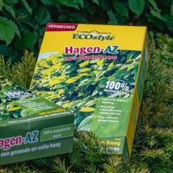 ECOstyle Hagen-AZ Organische Tuinmest - Voor Gezond Bodemleven - Remt Uitval Van Bladeren - 120 Dagen Voeding - Voor 50m Haag - 2,75 KG -Buitentuinwinkel 1200x1200 688