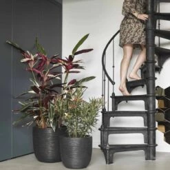 Capi Europe - Bloempot Bol Rib NL - 35x34 - Zwart - Voor Binnen En Buiten - KBLR932 -Buitentuinwinkel 1200x1200 806