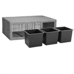 Casaria Staande Plantenbak – Met Waterafvoer 83x30,5x60cm - Zwart -Buitentuinwinkel 1200x1200 809