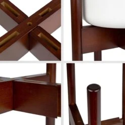 LifeGoods Planten Standaard - Uitschuifbare Bloempothouder - 20 Tot 30 Cm - Donker Bamboe -Buitentuinwinkel 1200x1200 813