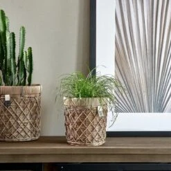 Riviera Maison Bloempot Voor Binnen Naturel - Rustic Rattan Diamond Weave Planter S -Buitentuinwinkel 1200x1200 843