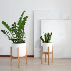 LifeGoods Planten Standaard - Uitschuifbare Bloempothouder - 20 Tot 30 Cm - Licht Bamboe -Buitentuinwinkel 1200x1200 872