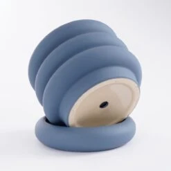 Mica Decorations Ilse Bloempot Met Schotel - H16 X Ø18,5 Cm - Keramiek - Blauw -Buitentuinwinkel 1200x1200 878