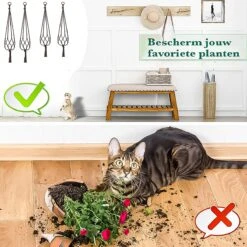 9 Stuks Zwart Macrame Plantenhangers - Boho Handgeweven Katoen Hangpot Voor Binnen/Buiten - Hangende Bloempot Met Kralen - Macramé Touw/Koord Hangplant Houder - Bohemian Wandhanger Decoratie - Plant Hanger - Verticale Tuin Bloempothouder Planthanger -Buitentuinwinkel 1200x1200 956