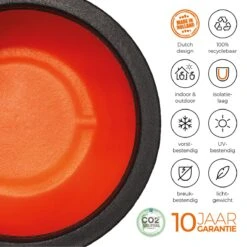 Capi Europe - Vaas Elegant Deluxe Rib NL - 45x72 - Zwart - Voor Binnen En Buiten - KBLR1138 -Buitentuinwinkel 1200x1200 961