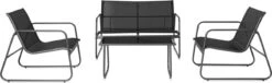 909 Outdoor Tuinset Camilla - 4-delig - Dubbele Zitbank - 2 Stoelen - Tafel - Stalenframe -Buitentuinwinkel 1200x369