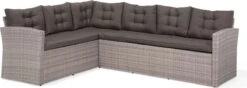 Beliani VITERBO - Loungeset Voor 8 - Grijs - PE Rotan -Buitentuinwinkel 1200x429