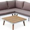 Alice's Garden Loungeset Buenos Aires - 5 Plaatsen - Aluminium En FSC Acacia - Wit/Taupe -Buitentuinwinkel 1200x434 2
