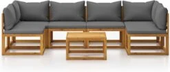 Decoways - 7-delige Loungeset Met Kussens Massief Acaciahout -Buitentuinwinkel 1200x509 2