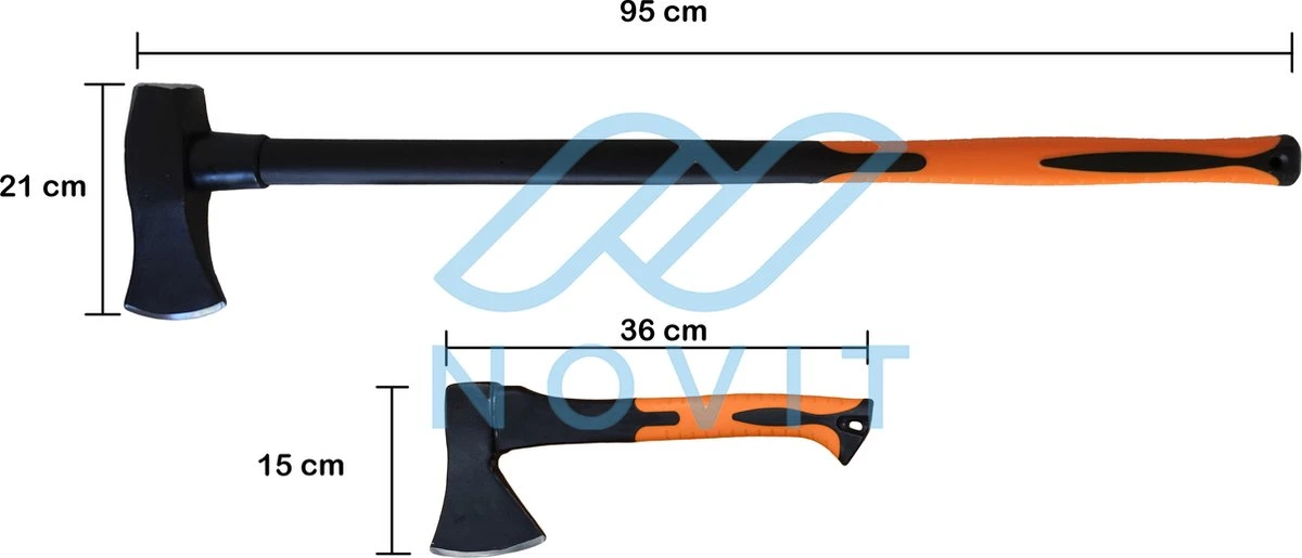 Novit Bijl - Kloofbijl & Handbijl + GRATIS Wetsteen Slijpsteen - Bijlen Set 3 + 0.6kg 4 Novit Bijl - Kloofbijl & Handbijl + GRATIS Wetsteen Slijpsteen - Bijlen Set 3 + 0.6kg - Afbeelding 2