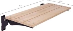 MaximaVida Opklapbare Gevelbank Jordaan 100 Cm- FSC Eikenhout -Buitentuinwinkel 1200x518