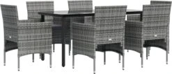 VidaXL 7-delige Tuinset Met Kussens Grijs En Zwart -Buitentuinwinkel 1200x520 2