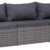 VidaXL 3-delige Loungeset Met Kussens Poly Rattan Grijs -Buitentuinwinkel 1200x540