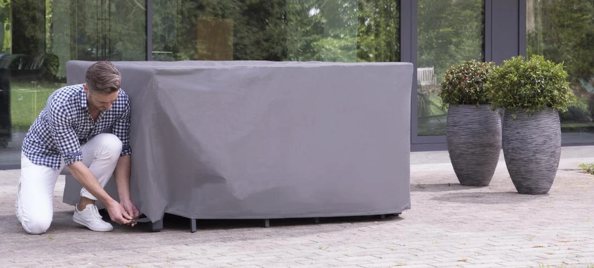 Weersbestendige Beschermhoes Tuinset | 245 X 150 X 95 Cm | Premium | Waterproof | TÜV Rheinland Gecertificeerd | Hoes Voor Tuin | Waterdicht | Solution Dyed (verkleuring Onmogelijk) | Grijs / Antraciet 6 Weersbestendige Beschermhoes Tuinset | 245 X 150 X 95 Cm | Premium | Waterproof | TÜV Rheinland Gecertificeerd | Hoes Voor Tuin | Waterdicht | Solution Dyed (verkleuring Onmogelijk) | Grijs / Antraciet - Afbeelding 4