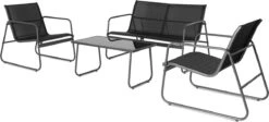909 Outdoor Tuinset Camilla - 4-delig - Dubbele Zitbank - 2 Stoelen - Tafel - Stalenframe -Buitentuinwinkel 1200x542 2
