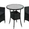 Polyrotan Balkonset - Bayamo - 3-delig - Zwart 1 Polyrotan Balkonset - Bayamo - 3-delig - Zwart -Buitentuinwinkel 1200x564 3