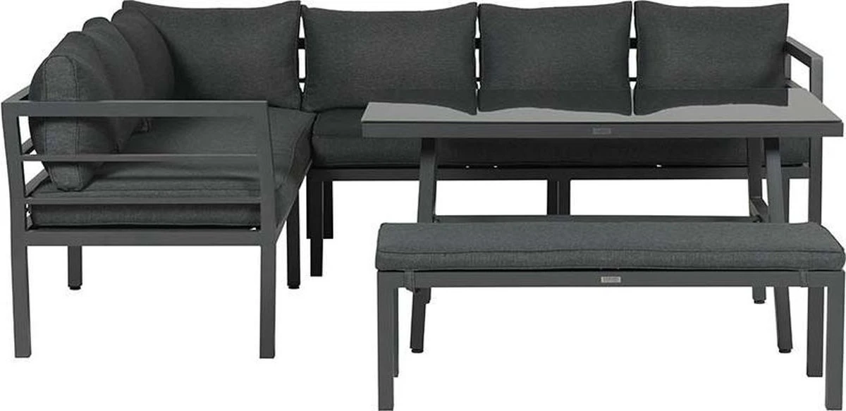 Blakes Lounge Diningset - 4 Delig - Donker Grijs 5 Blakes Lounge Diningset - 4 Delig - Donker Grijs - Afbeelding 3