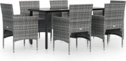 VidaXL 7-delige Tuinset Met Kussens Grijs En Zwart -Buitentuinwinkel 1200x583 5