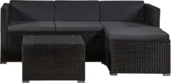 Polyrotan Loungeset Punta Cana L - Zwart -Buitentuinwinkel 1200x589 2