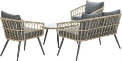 Garden Impressions Franklin Loungeset 4-delig - Wicker - Carbon Black/mystic Grey -Buitentuinwinkel 1200x596 3