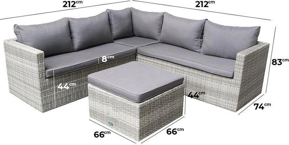 Fonteyn | Loungeset Connor | Melange 17 Fonteyn | Loungeset Connor | Melange - Afbeelding 15