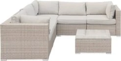 Alice's Garden Loungeset Napoli - 5 Plaatsen - Wicker - 6 Elementen - Beige/Beige -Buitentuinwinkel 1200x609 3