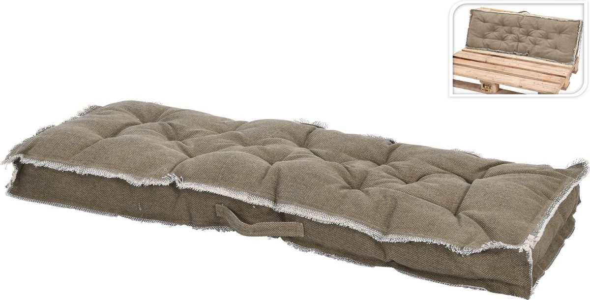 MaxxGarden Palletkussen - Rugkussen Loungeset Bank - Palletsofa - 120x40cm - Taupe 4 MaxxGarden Palletkussen - Rugkussen Loungeset Bank - Palletsofa - 120x40cm - Taupe - Afbeelding 2