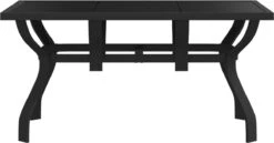 Prolenta Premium - Tuintafel 140x70x70 Cm Staal En Glas Zwart -Buitentuinwinkel 1200x625 1