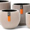 Capi Europe - Set Van 4 - Bloempot Binnen - Groove - - Ivoor - Bloempot Voor Binnen - BOX-BGVI-4 -Buitentuinwinkel 1200x632