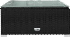 VidaLife Tuintafel 60x60x30 Cm Poly Rattan En Glas Zwart 9 VidaLife Tuintafel 60x60x30 Cm Poly Rattan En Glas Zwart -Buitentuinwinkel 1200x636