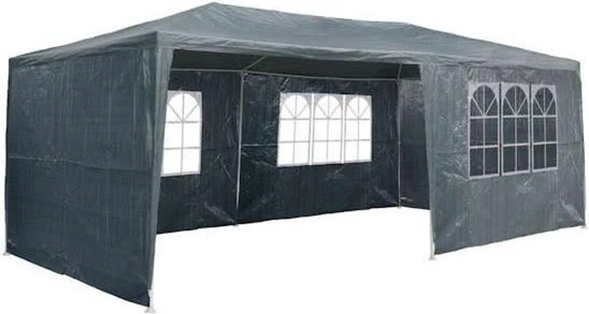 MaxxGarden Partytent - Paviljoen - 3x6m - Incl. Zijwanden - Waterdicht - Antraciet 3 MaxxGarden Partytent - Paviljoen - 3x6m - Incl. Zijwanden - Waterdicht - Antraciet