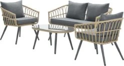 Garden Impressions Franklin Loungeset 4-delig - Wicker - Carbon Black/mystic Grey -Buitentuinwinkel 1200x646 2