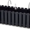 Prosperplast Fence-look Ophang Plantenbak/bloembak Kunststof 58 X 18 X 16 Cm Antraciet Grijs Met Handige Droogtemeter Voor Binnen/buiten -Buitentuinwinkel 1200x647