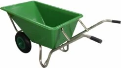 Kruiwagen Met Dubbel Luchtwiel Stal Eco Groen 160 Liter -Buitentuinwinkel 1200x681 3