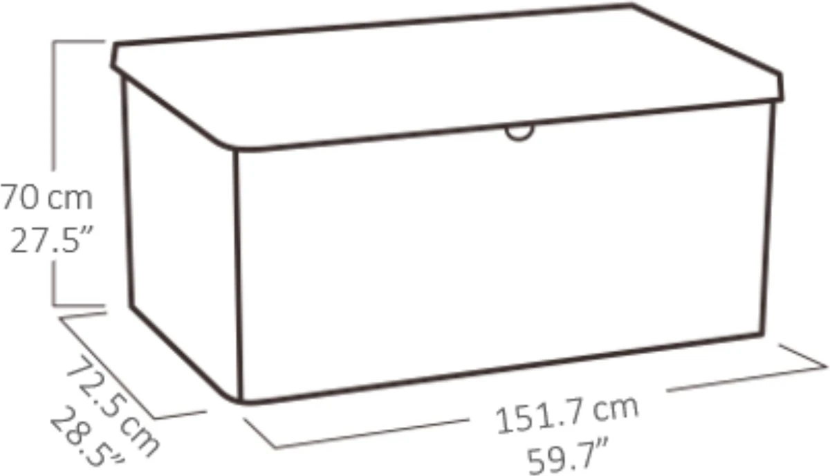 Keter Denali Opbergbox - 570L - 151,7x72,5x70cm - Grijs 4 Keter Denali Opbergbox - 570L - 151,7x72,5x70cm - Grijs - Afbeelding 2