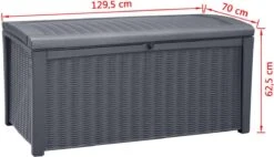 Keter - Borneo Opbergbox - 416 Liter - 129.5 X 62.5 X 70 Cm - Antraciet -Buitentuinwinkel 1200x689 3